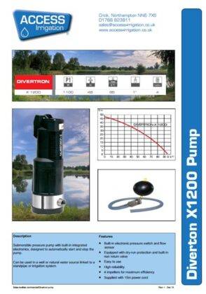 Divertron X1200 Pump leaflet