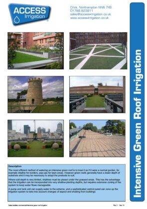 Intensive Green Roof leaflet