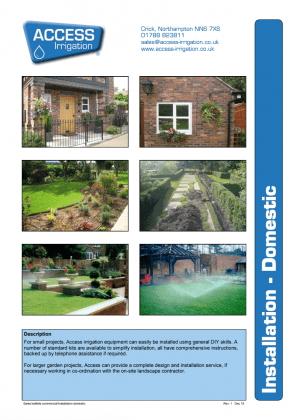 Installation - Domestic leaflet