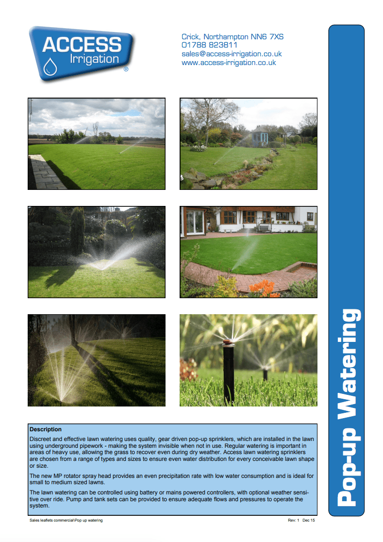 Lawn Irrigation Lawn Watering Systems Access Irrigation
