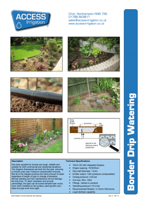 Border Drip Watering leaflet