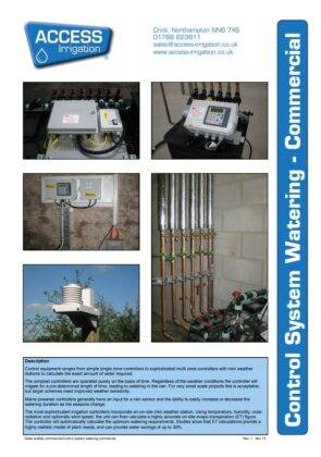 Control system watering - commercial leaflet