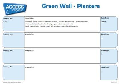 Green wall planter costs guidelines
