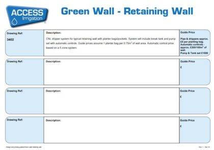 Green wall retaining wall costs guidelines