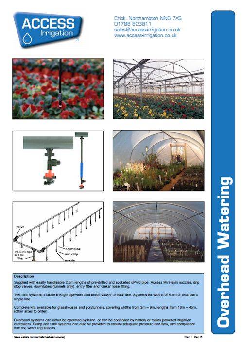 overhead watering