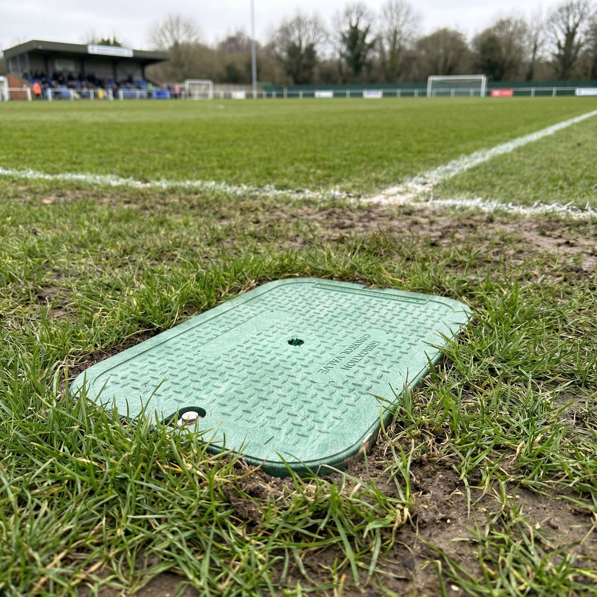 Carson rectangular valve box with plastic lid suitable for slow moving traffic