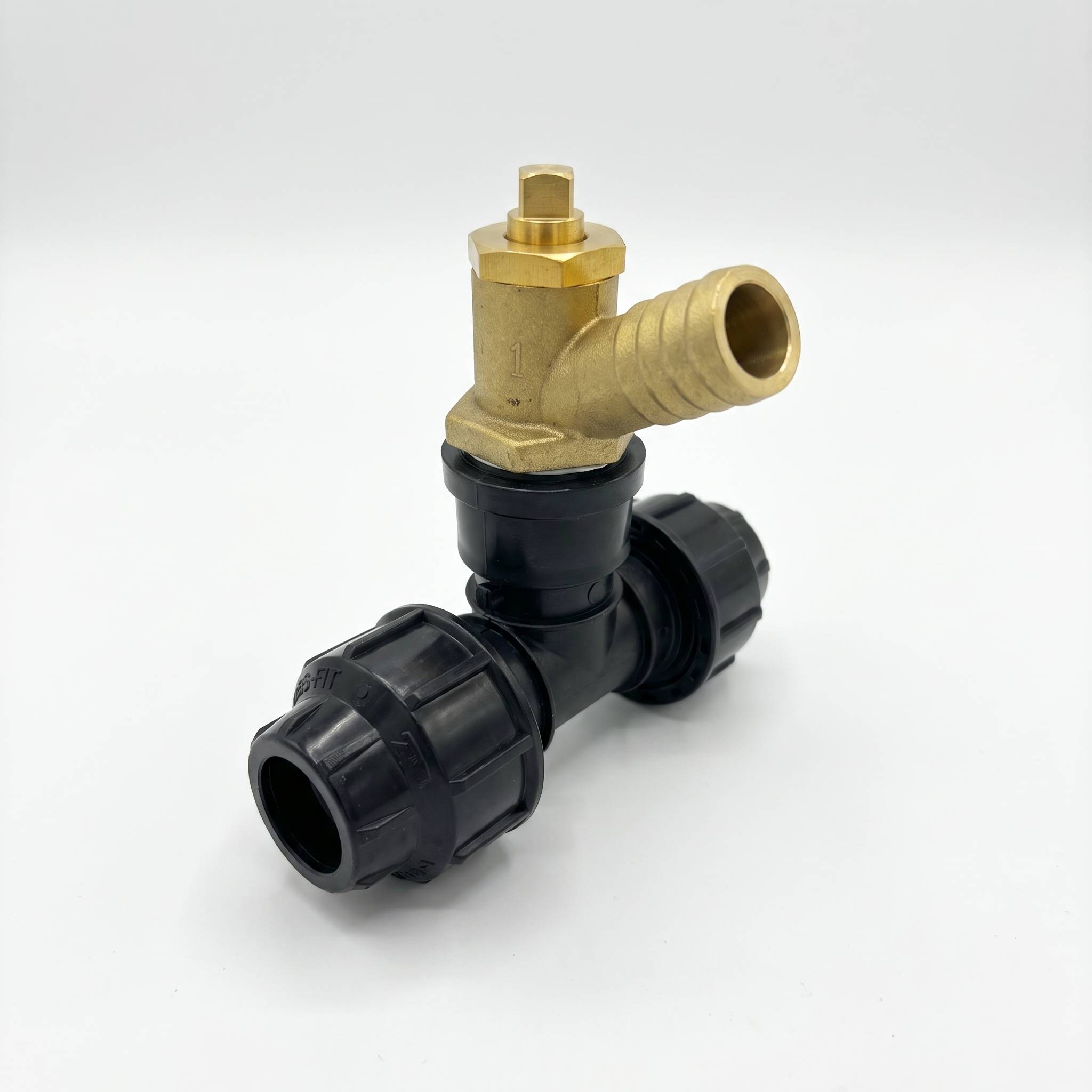 Drain tee for tank water mains fill