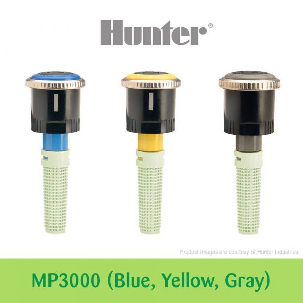 Hunter MP3000 Rotator Pop-up Sprinklers, Blue, Yellow, Grey