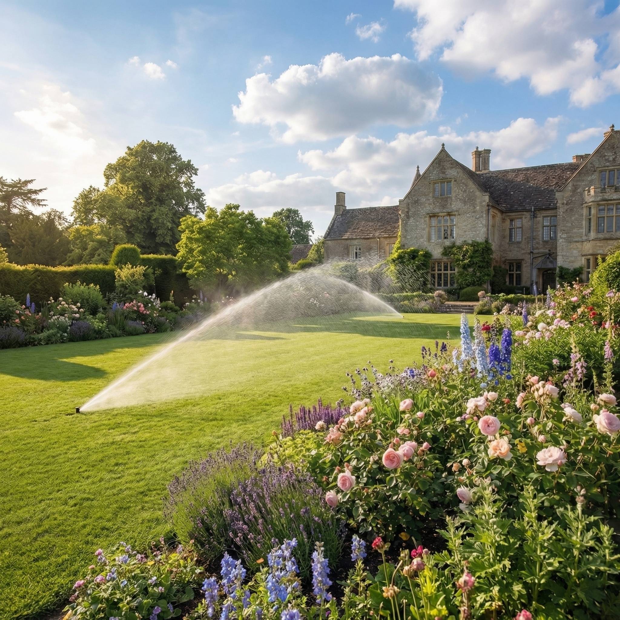 KHPGP pop up sprinkler in garden