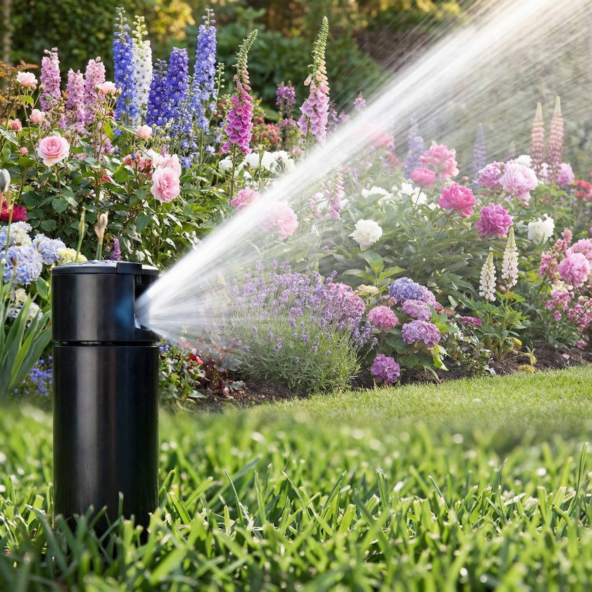 KHPGP pop up sprinkler in garden