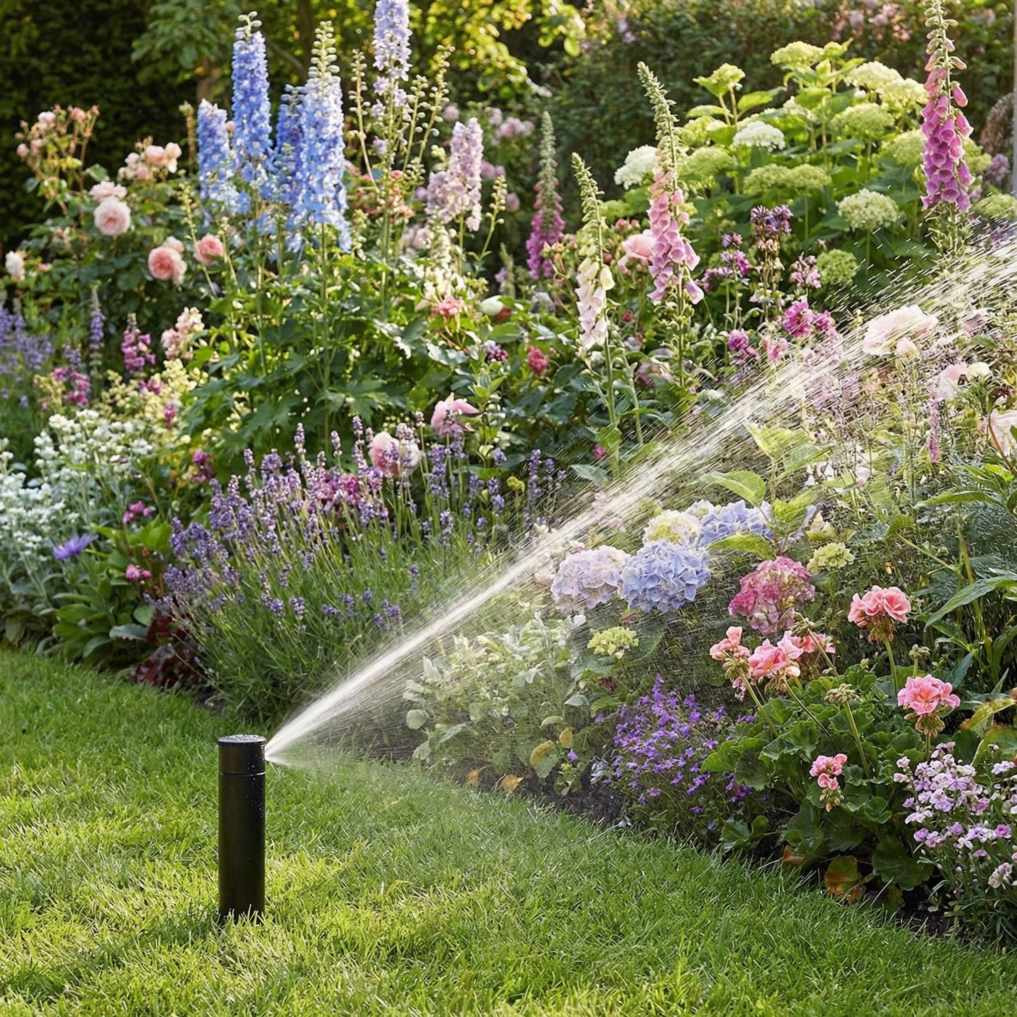 KHPGP pop up sprinkler in garden