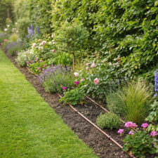 Permadrip Pro Dripline on garden border