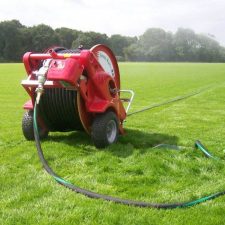 Speedy rain 50/160 reel irrigator designed for large turf areas, requires pumped supply