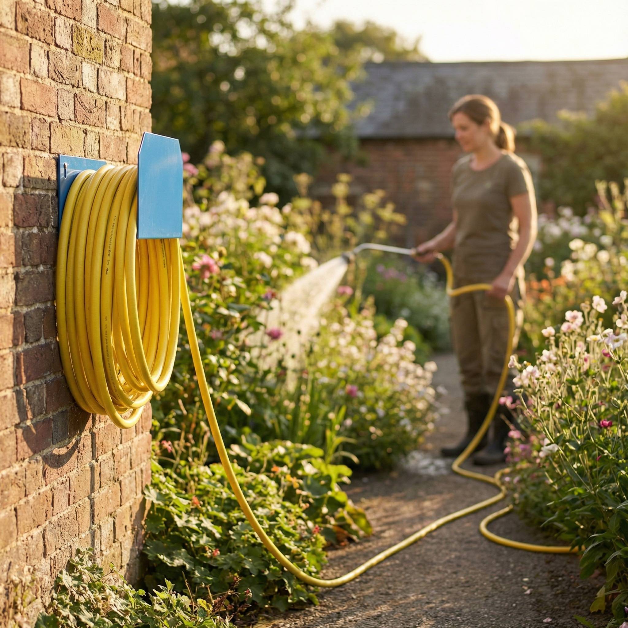 Metal wall hanger for hosepipe