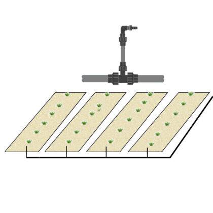 Border watering link kit allows up to 4 beds to be linked together using underground pipe