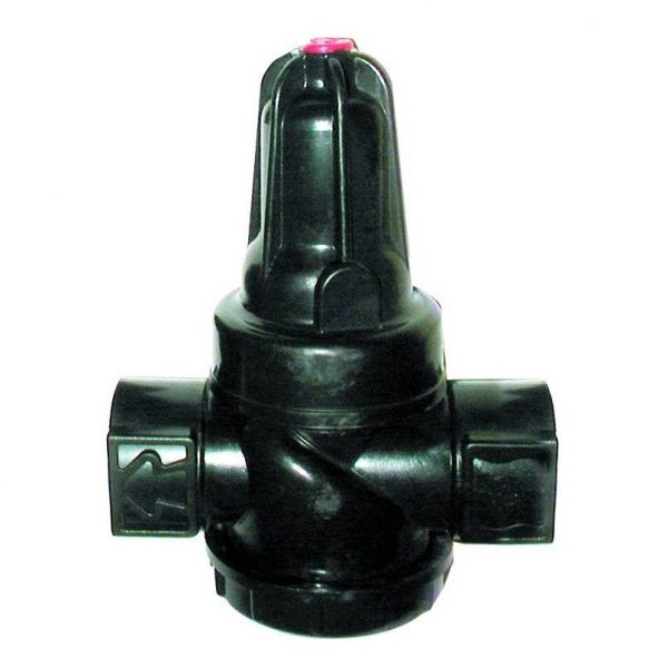 High flow pressure regulator - adjustable pressure regulator to prevent over-pressure situations in irrigation systems with high flows, such as field scale irrigation