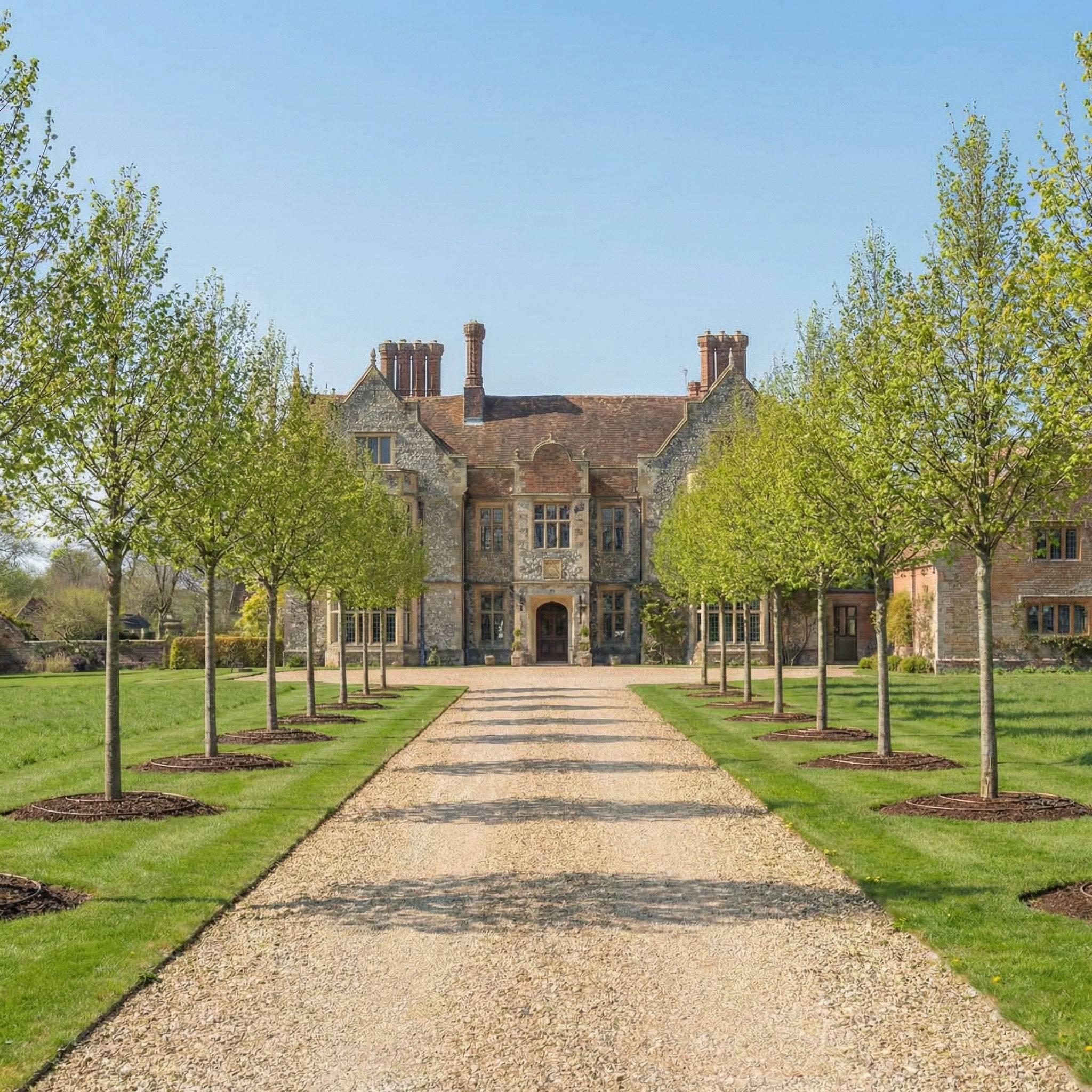 Dripline around the base of tree