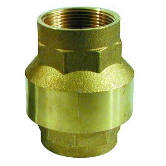 Single check valve to prevent reverse flow situations, such as pumps and pressure vessels