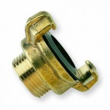 Brass Geka fitting with BSPM male thread
