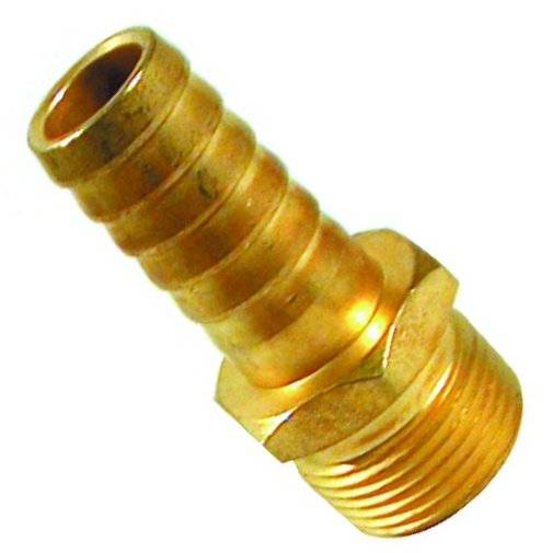 Brass barbed hose fitting - male thread