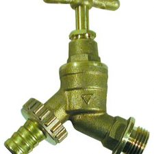 1/2" bib oudoor tap with hose connection and thread to allow irrigation timers, ‘geka’ fittings or quick connectors to be fitted