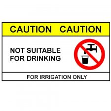 Irrigation systems warning label