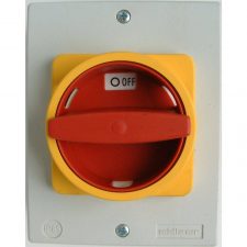Isolator switch - emergency stop switch for pumps as required by IEE regulations