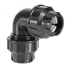 Plassim black compression elbow for high pressure pipework