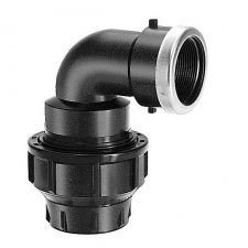 Plassim black compression female elbow for high pressure pipework