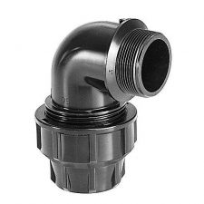 Plassim black compression male elbow for high pressure pipework