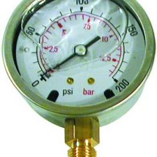 Pressure gauge allows monitoring and calibration of irrigation system pressures