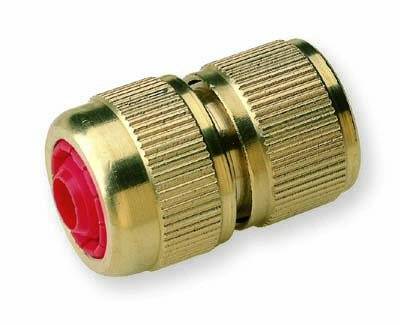 Brass quick connector hose fitting with shut-off valve for 1/2″ hose