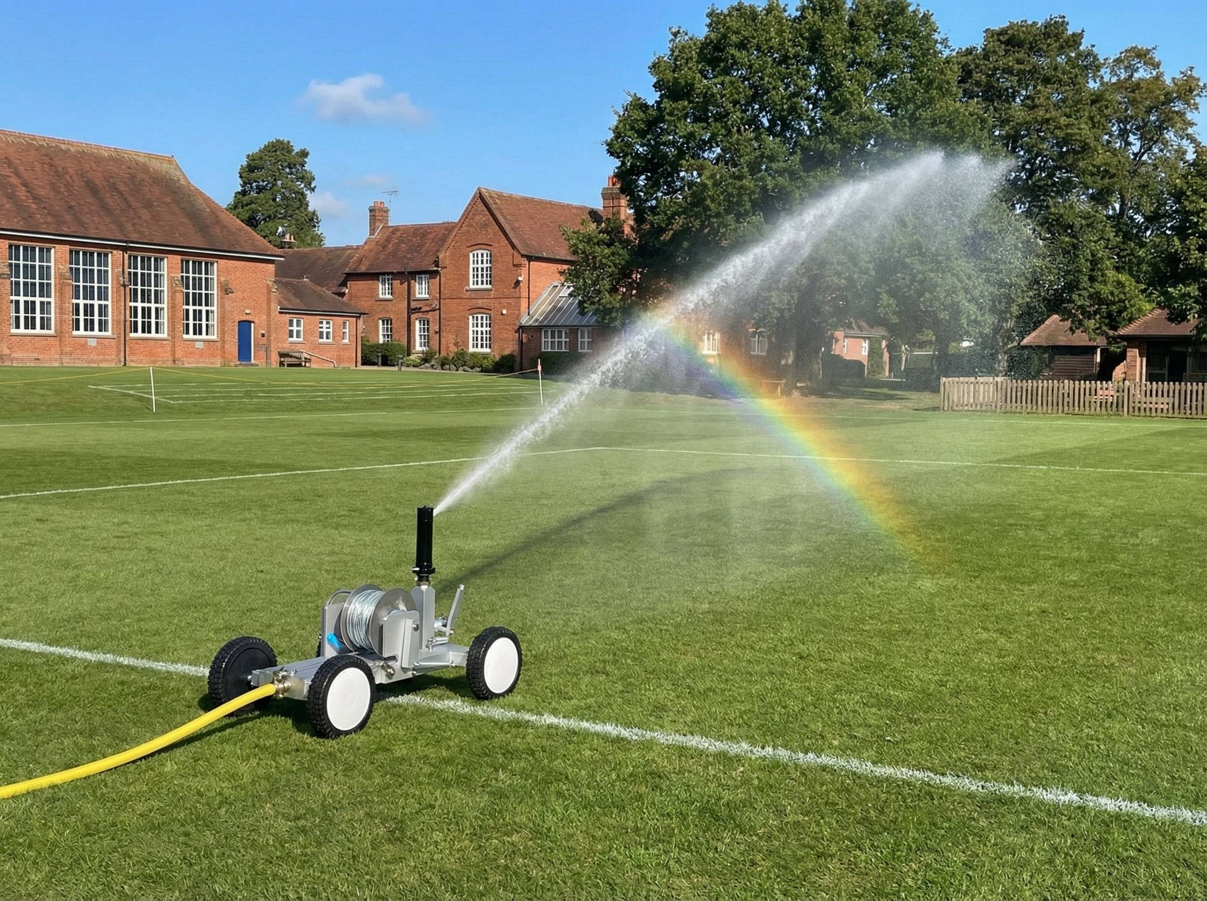 Rega travelling sprinkler for club and school